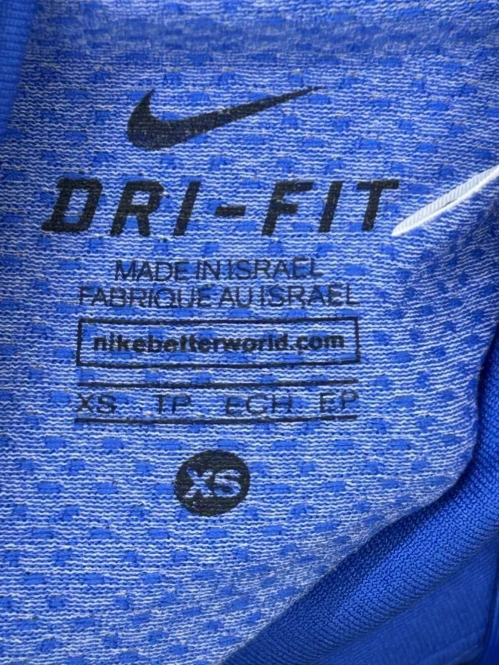 Nike Dri Fit Pullover Women’s XS Infinity Funnel Neck Long Sleeve Blue Running